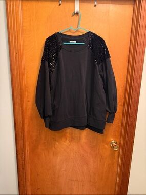 Maurices Black Cozy Pullover Sweatshirt